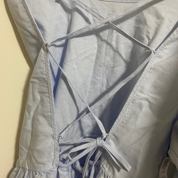 Aritzia Sunday Best Saida Dress BNWT Medium Sky Blue - Picture 4 of 4